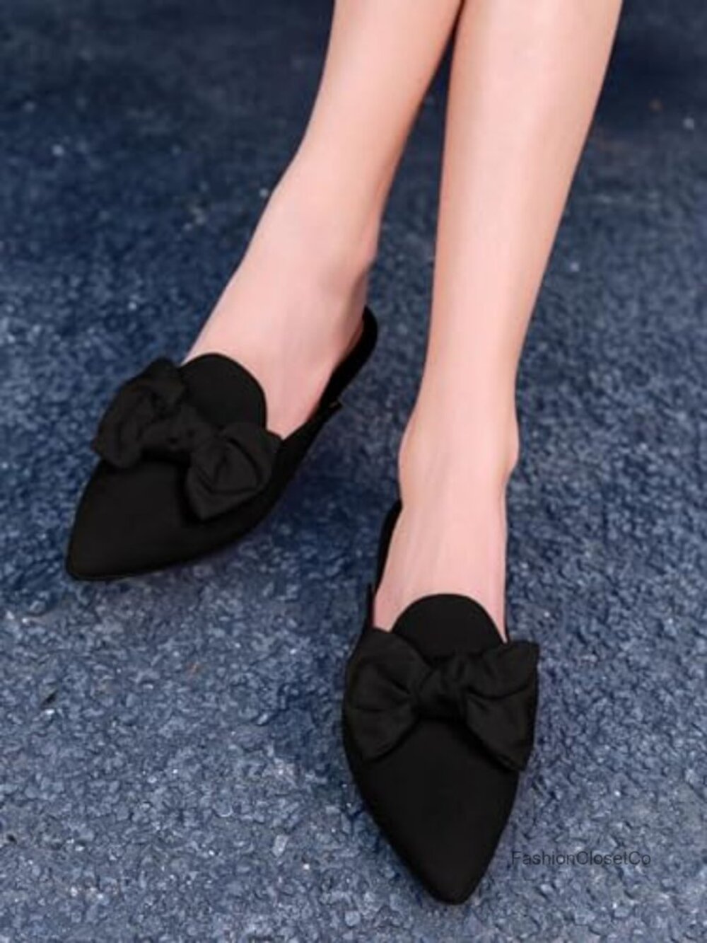 Faux Suede Platform Mules Slip On Pointed Toe Comfort Loafers - Picture 2 of 7